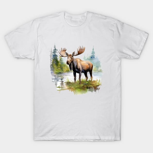 Wild Moose T-Shirt by zooleisurelife